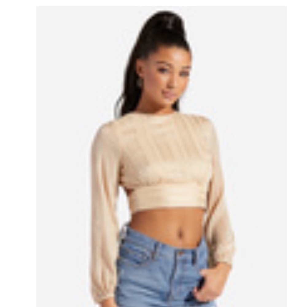Open Back Long Sleeve Top
